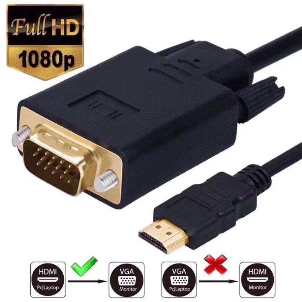 สายแปลง HDMI to VGA จาก HDMI ออก VGA HDMI to VGA สาย HDMI Cable 1080P ...