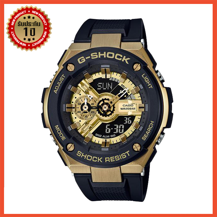 CASIO G-Shock นาฬิกาผู้ชาย GOLD SERIES รุ่น GST-400G-1A9（ของแท้100% ประกันCMG)
