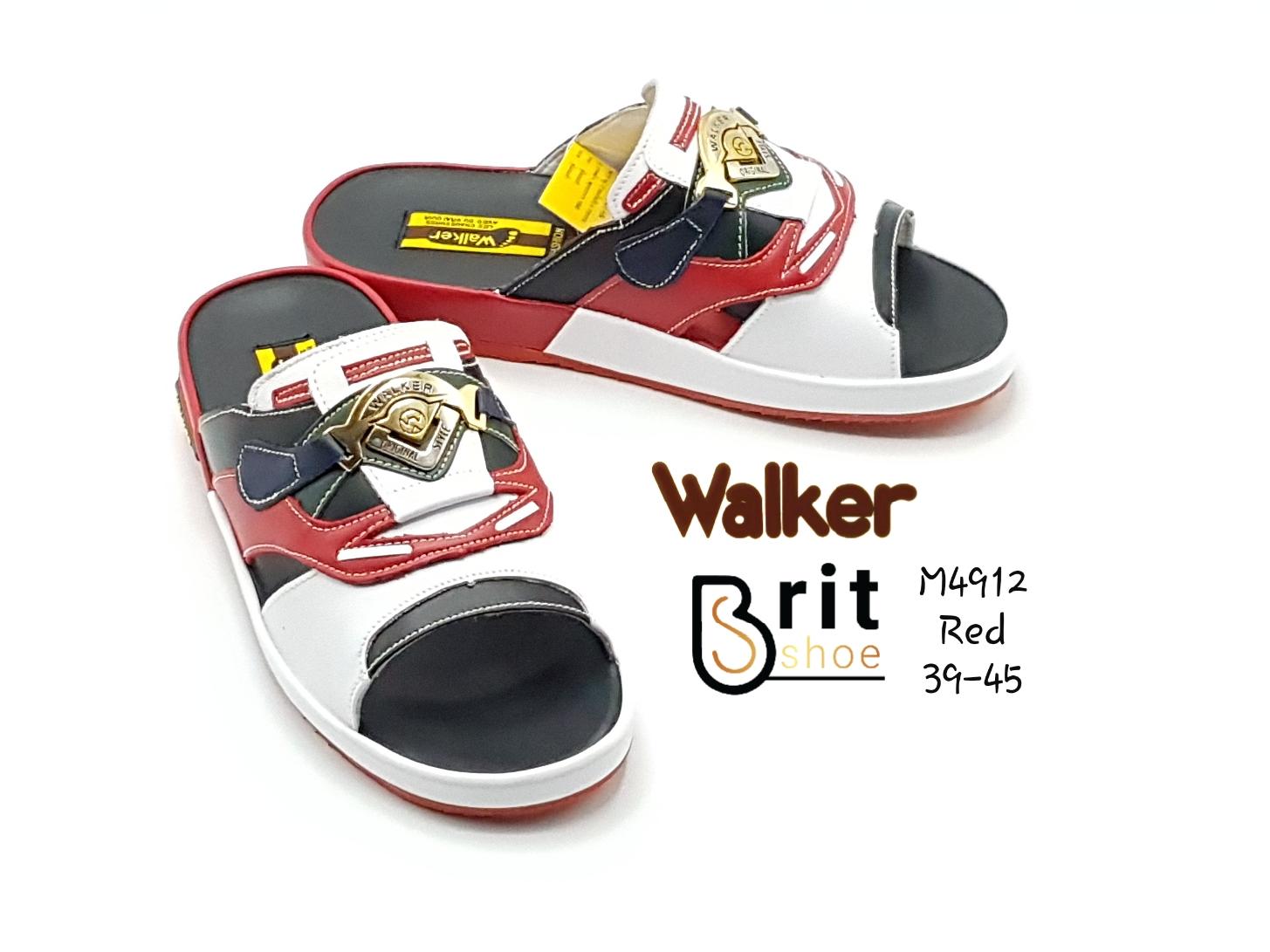 Walker M4912 รองเท้าแตะหนังผู้ชาย รองเท้าหนังแท้