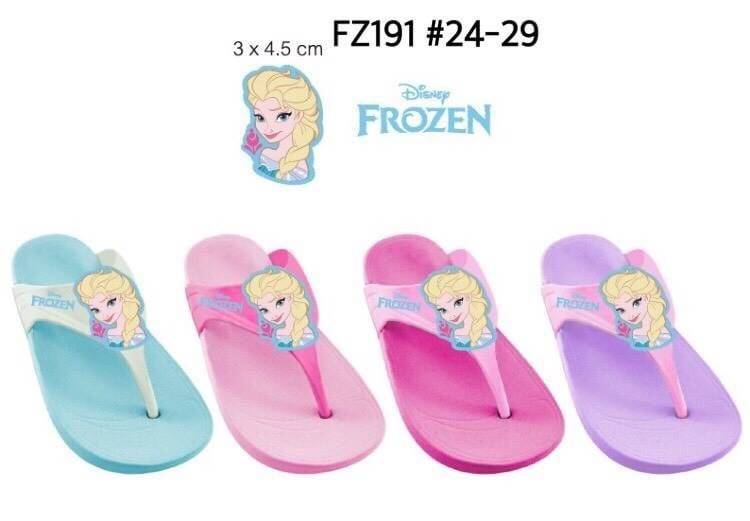 SALE!! รองเท้าแตะเด็กผู้หญิง หูหนีบ เอลซ่า Frozen รองเท้าแตะลิขสิทธิ์แท้  เบอร์24 (1คู่)