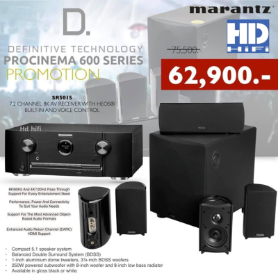 ดูภาพ Marantz SR5015 + Definitive Procinema600 HomeTheater Set 5.1CH เพิ่มเติม Marantz SR5015 + Definitive Procinema600 HomeTheater Set 5.1CH