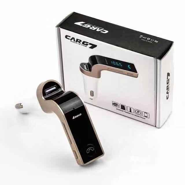NO.2. CAR G7 CAR G7 New red อุปกรณ์รับสัญญาณบลูทูธในรถยนต์ Bluetooth FM Transmitter MP3 Music Player SD USB Charger for Smart Phone & Tablet