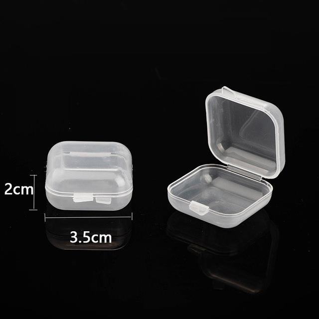 5/10Pcs Mini Storage Box Transparent Square Plastic Box Earrings