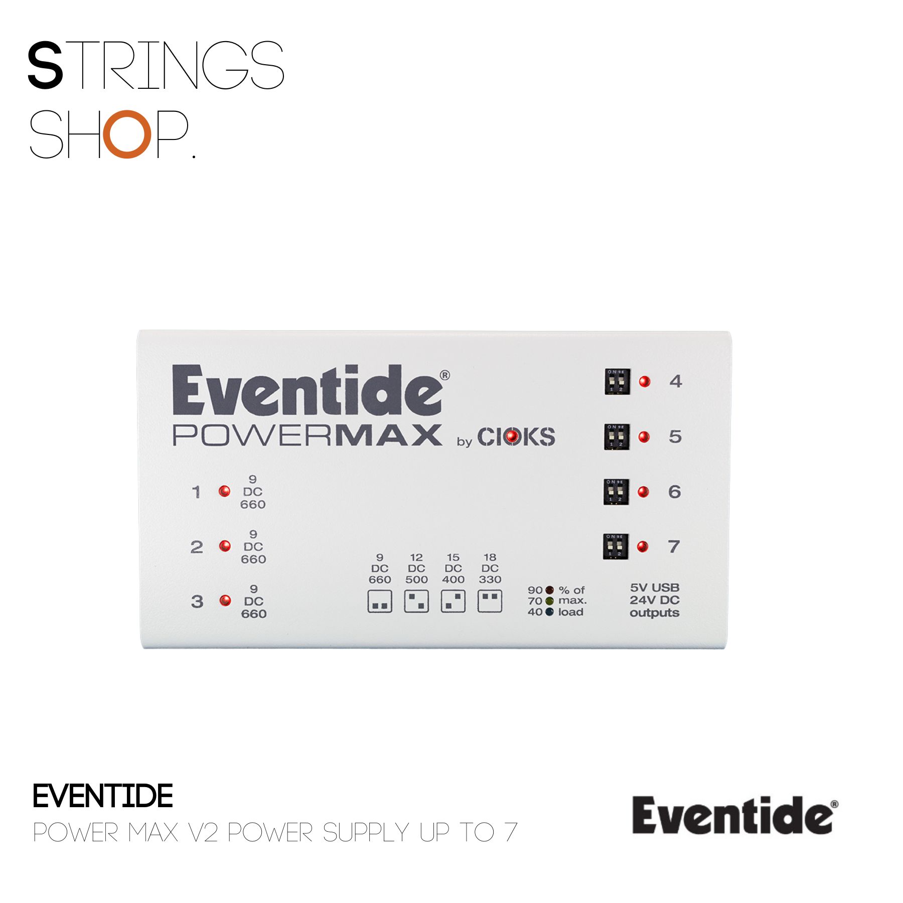 ตัวจ่ายไฟเอฟเฟค Eventide Powermax V2 7 Pedal Universal Power Supply By Cioks Th