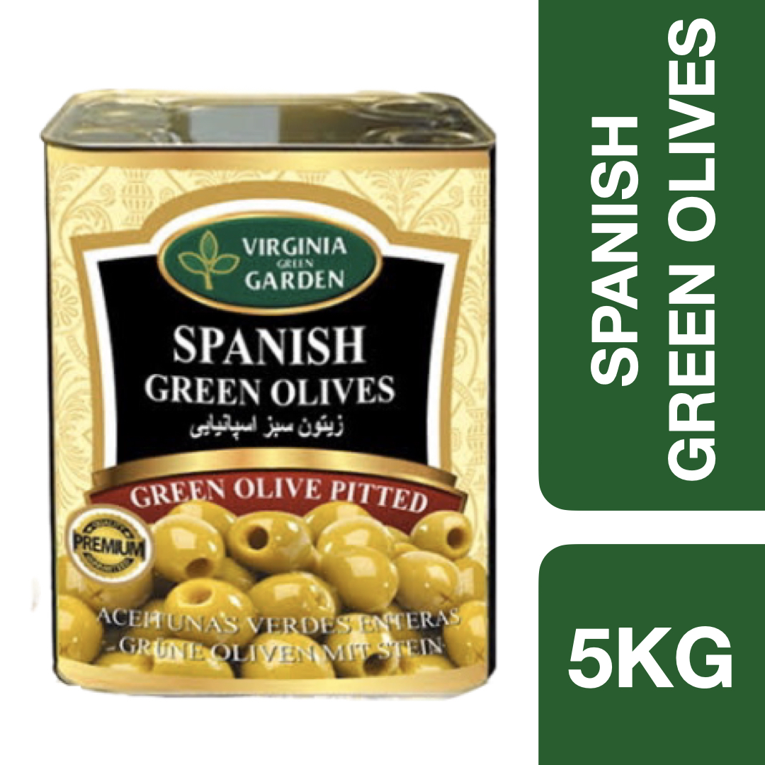 Virginia Green Garden Spanish Green Olives 5kg ++ เวอร์จิเนียกรีนการ์เด้น มะกอกเขียว 5 กิโล