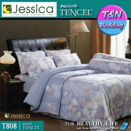 Jessica microTencel ชุดผ้าปู (ขนาด S-3.5ฟุต/ M-5ฟุต/ L-6ฟุต) (ไม่รวมผ้านวม) ลาย T808 #microTencel2019