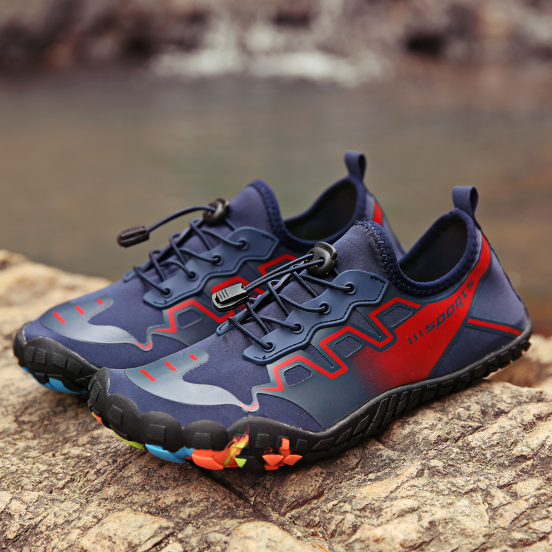 รองเท้าเดินป่าในฤดูใบไม้ผลิของผู้ชายแห้งเร็วลุยกลางแจ้งกีฬาตกปลาระบายอากาศรองเท้าพิเศษ Shuoxi ลื่นรองเท้าวิ่งที่มีน้ำหนักเบา