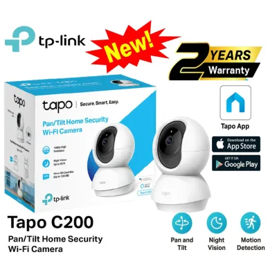 กล้องวงจรปิดไวไฟ TP-LINK (Tapo C200) Pan/Tilt Home Security Wi-Fi Camera 1080p Full HD 2-way audio