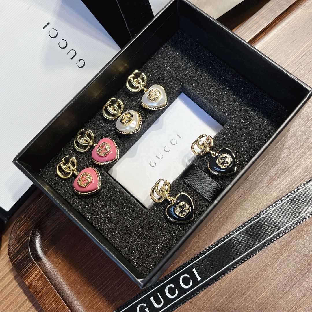 Fashion Gucci Earring Titanium Steel Letter Logo Double GG Ear Hoop