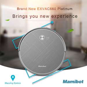 Mamibot หุ่นยนต์ดูดฝุ่นอัจฉริยะ รุ่น EXVAC 660 สีเทา