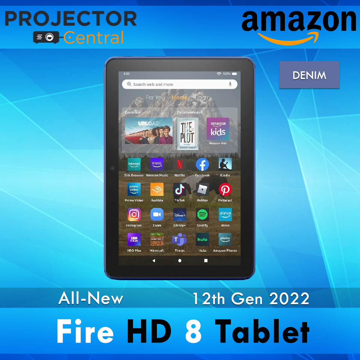 Fire HD 8 tablet, 8” HD Display, 32 GB, 30% faster processor,  designed for portable entertainment, (2022 release), Black
