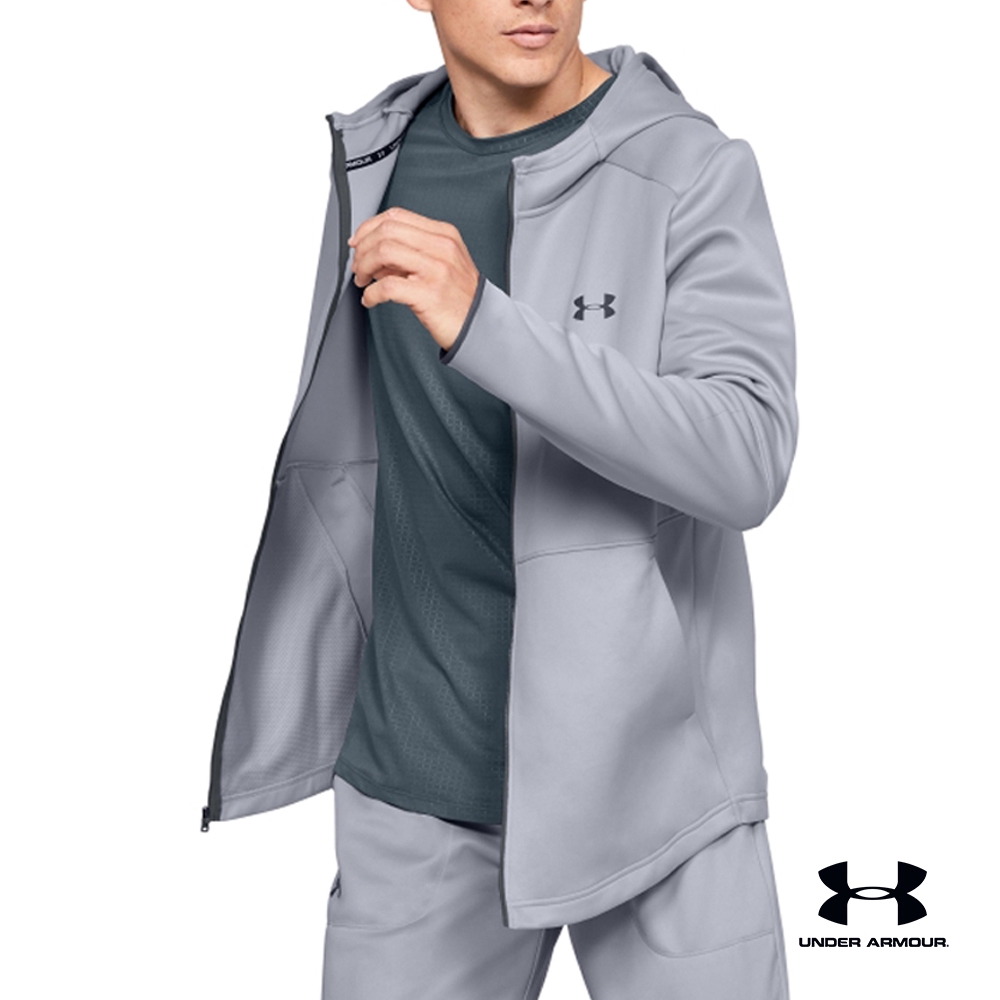 Under Armour UA Men's MK-1 Warm-Up Full Zip Hoodie อันเดอร์ อาร์เมอร์ เสื้อแจ๊คเก็ต์แขนยาว ซิปหน้ามีหมวก สำหรับผู้ชาย