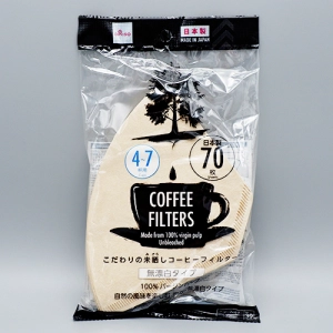 ราคาไดโซ Daiso ฟิวเตอร์กรองกาแฟไม่ฟอกสีขาวชงได้ 4-7 แก้ว/แผ่น บรรจุ 70 ชิ้น