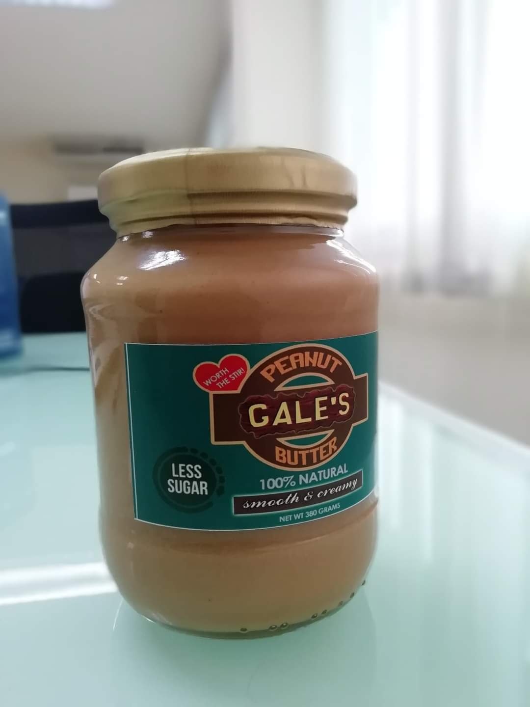 Peanut Butter 380g Gale's 100% natural smooth creamy