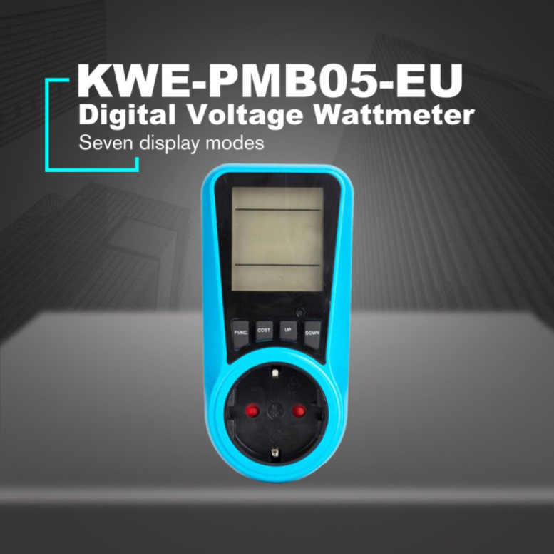 เครื่องวัดพลังงาน รองรับ 220V ในไทย มีไฟ Backlight คำนวณค่าไฟได้ Power Meter Energy Watt Plug Meter LCD Watt Voltage Current Frequency