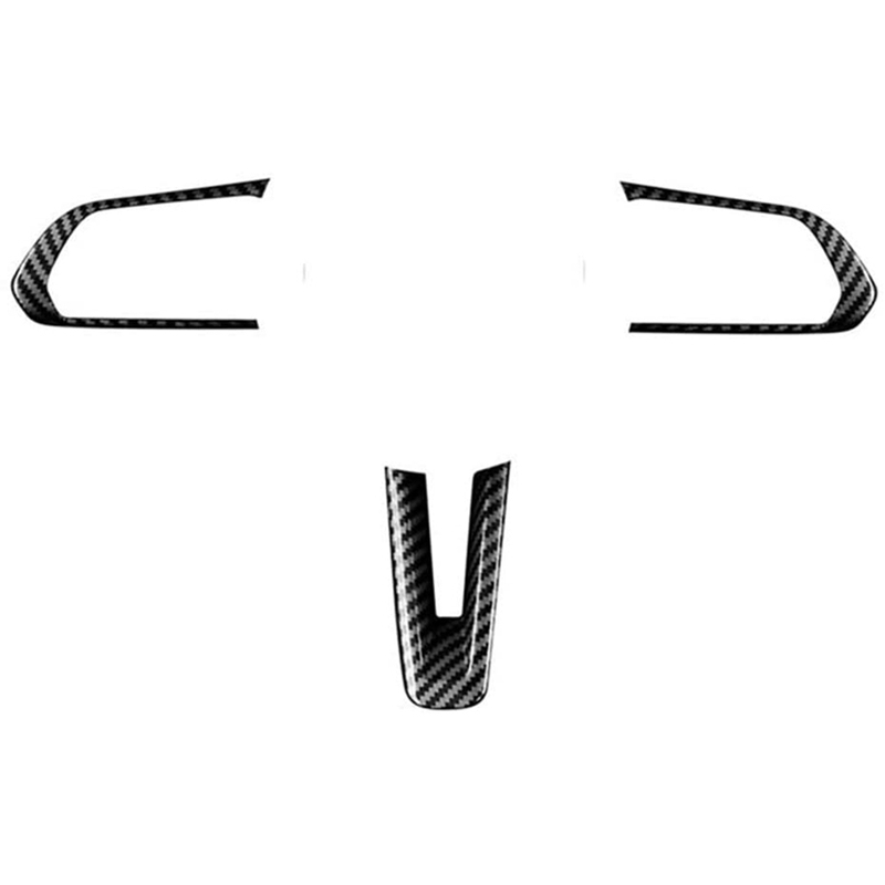 Carbon Fiber Steering Wheel Frame Cover Moulding, Car Interior Accessories for Mazda 3 Cx-30 2019 2020