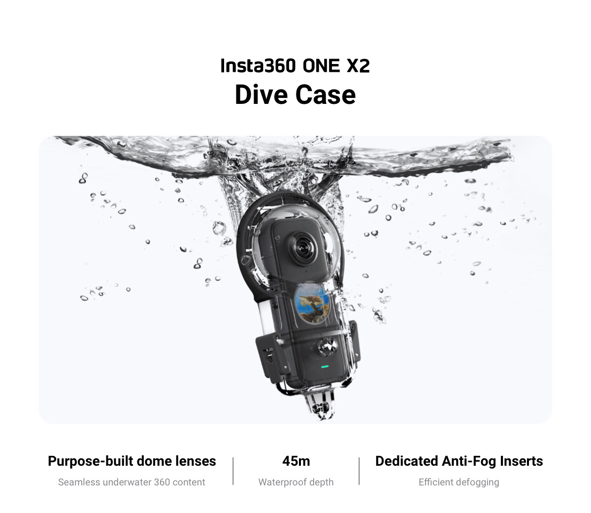 Insta360 One X2 Dive Case คสลุยน้ำสำหรับกล้อง Insta360 One X2