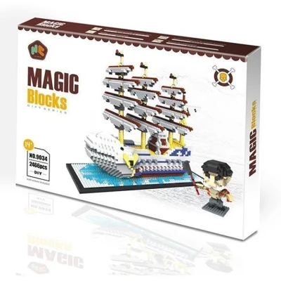 HC Magic Blocks 9034 Pirate Galleon Nano Building Block Set