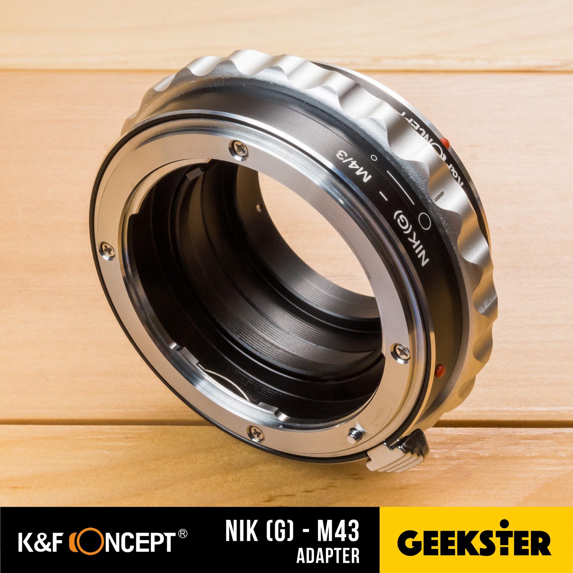 K&F NIK (G)-M43 Adapter แปลงเลนส์ Nikon G ( G / Ai / Non-A ) เพื่อเอามาใส่กล้อง Olympus และ Panasonic Mirrorless ( Lens mount adapter Nikon Mount G / Ai / Non-A For Olympus / Panasonic Lumix ) ( NIK-M43 / NIK-M4/3 ) ( NIK M43 / NIK M4/3 ) ( Geekster )