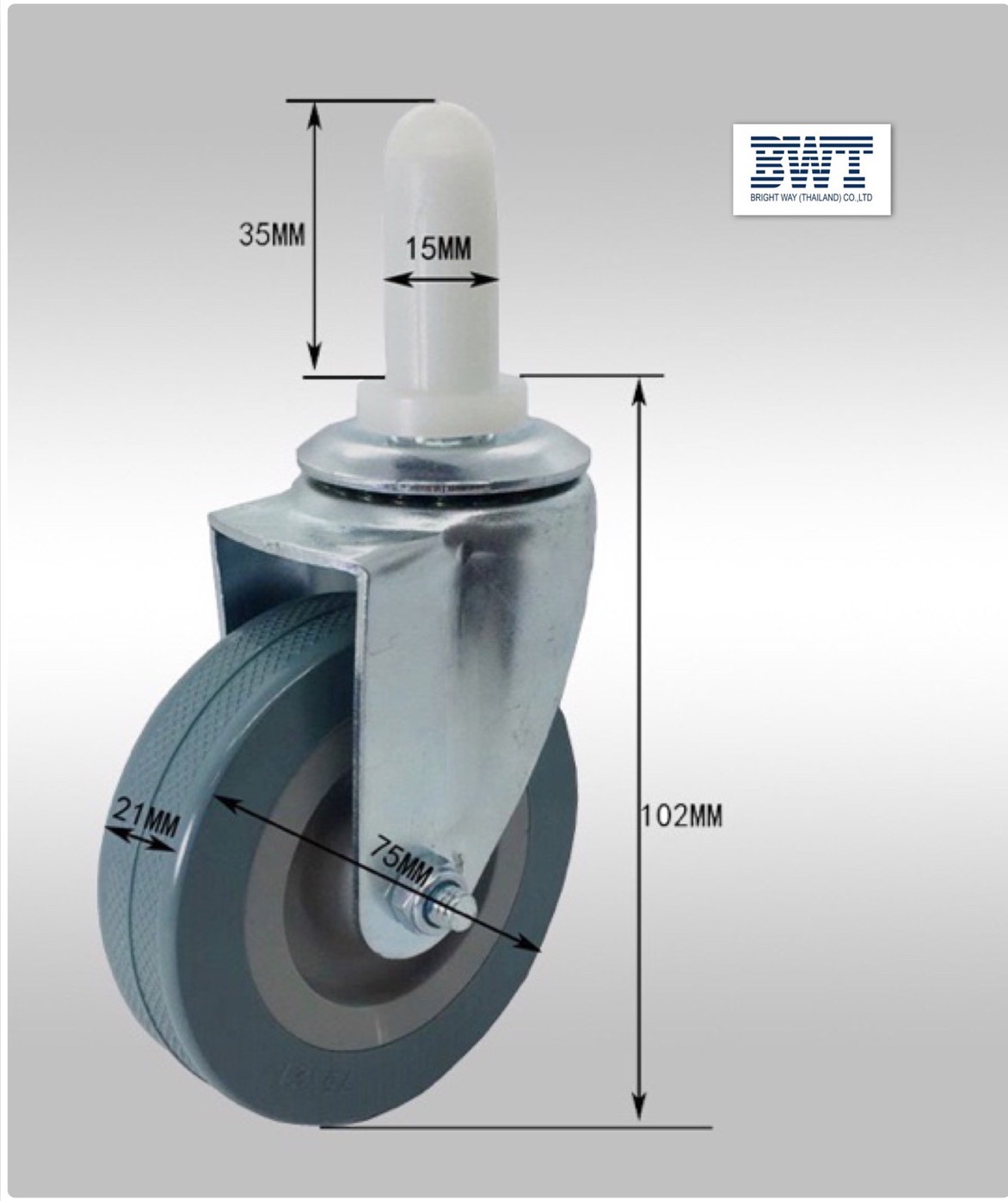 BWT อะไหล่ล้อถังบีบม็อป Original ขนาด 75*21 MM ใช้ได้กับถังบีบม็อบ 24L ,32L ,36L