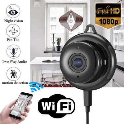 Mini Wifi IP Camera HD 1080P กล้องในร่มแบบไร้สาย Nightvision Two Way Audio Motion Detection Baby Monitor V380