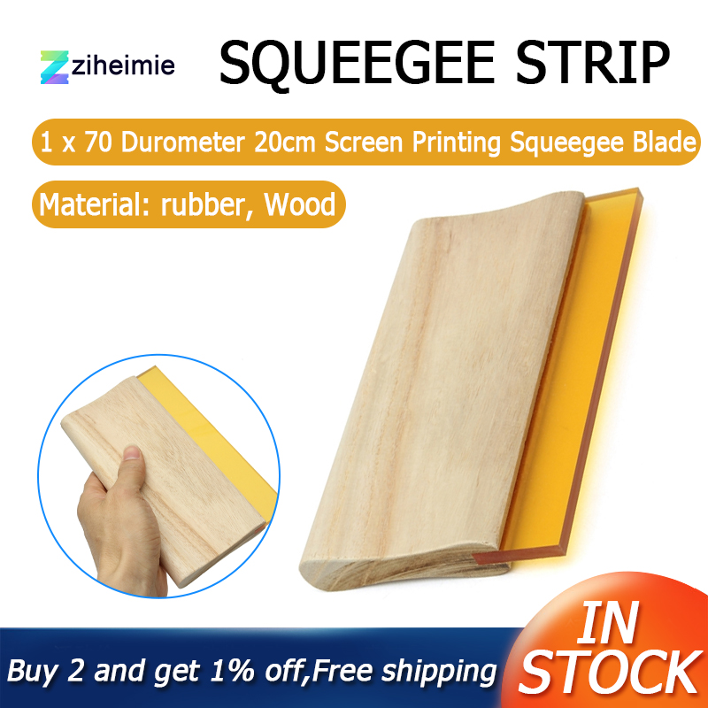 8 Inch Silk Screen Printing Press Squeegee Single 70 Durometer Ink Scraper  Tools