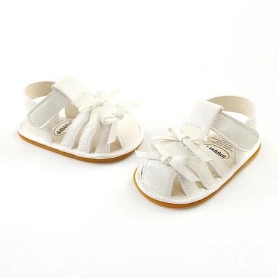 Fashion Baby Girls PU Leather Breathable Anti-Slip Summer Shoes Sandals Toddler Soft Soled First Walkers