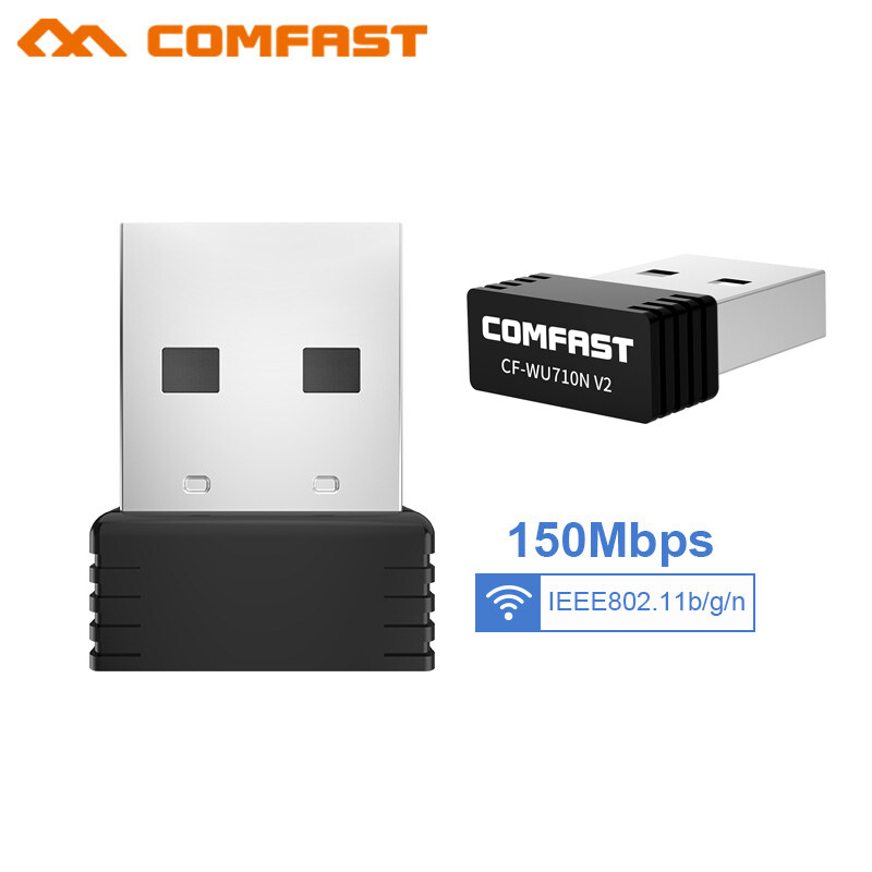 Comfast Wireless Mini Usb Wifi Adapter 802.11n 150mbps Usb2.0 Receiver Dongle Mt7601 Network Card For Desktop Laptop Windows Mac. 