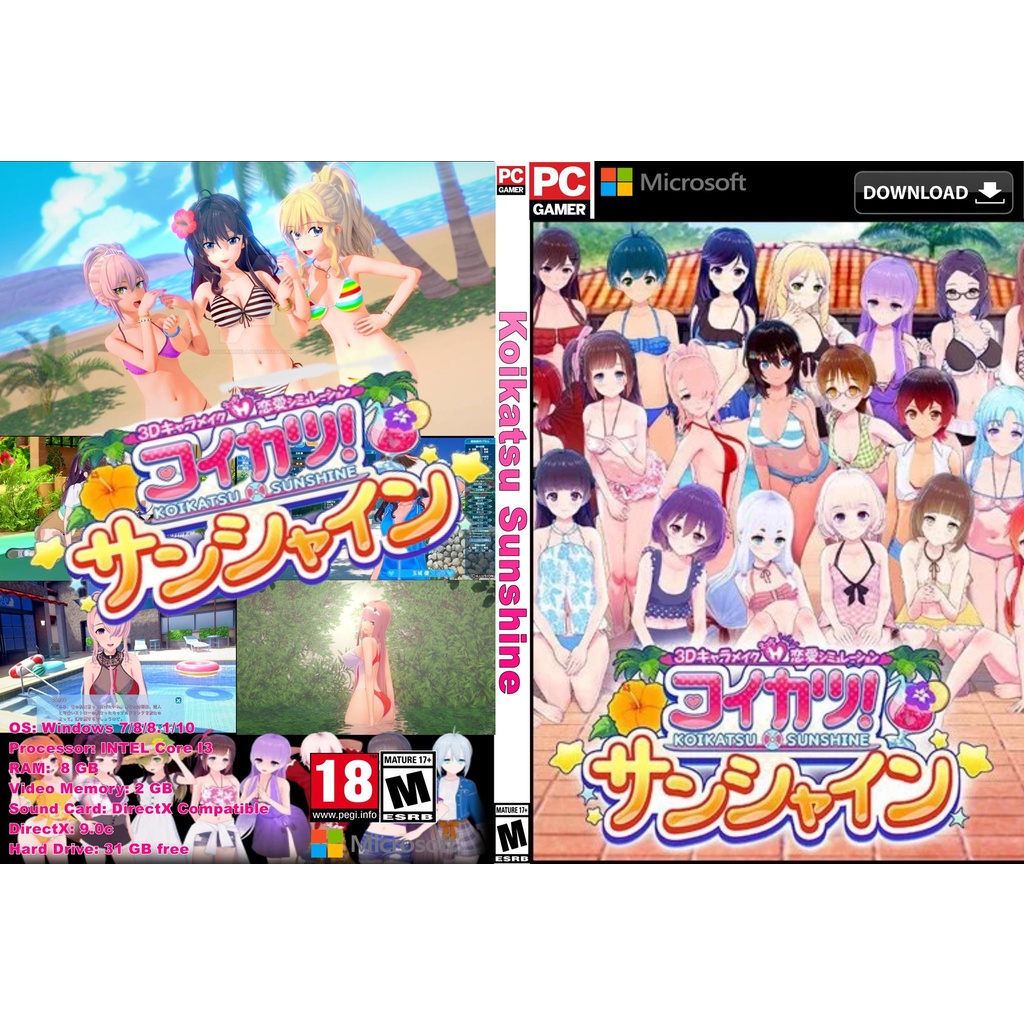 KKS▶️DOWNLOAD) เกมคอมพิวเตอร์ เกมคอม เกมคอมน่าเล่น เกมเรด18 USB เกม USB  Flashdrive เกม Koikatsu Sunshine ***เล่นได้100%***เกมจีบสาว [ ของเล่นเด็ก  การ์ตูน ] | Lazada.co.th