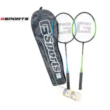ภาพขนาดย่อของสินค้าGSports ชุดไม้แบดมินตัน แพ๊คคู่ พร้อมลูก Badminton Racket Set รุ่น BS-506