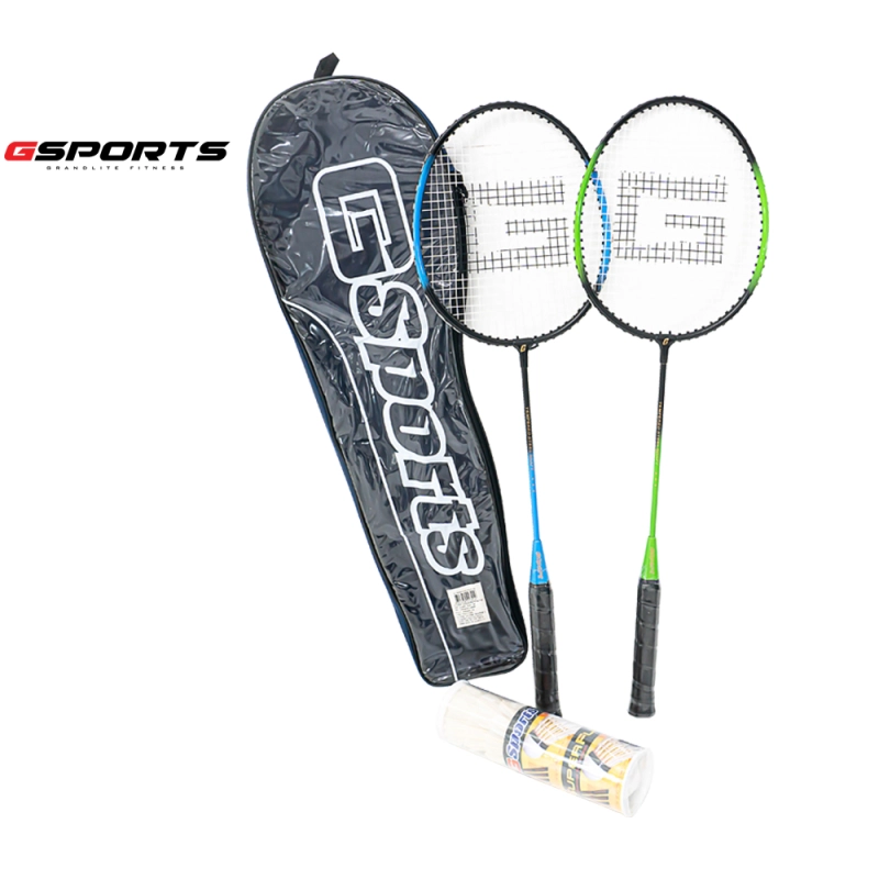 ภาพหน้าปกสินค้าGSports ชุดไม้แบดมินตัน แพ๊คคู่ พร้อมลูก Badminton Racket Set รุ่น BS-506