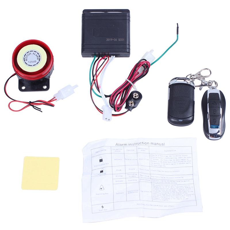Anti-theft Security System With Remote Control 12V Motorcycle Security Alarm