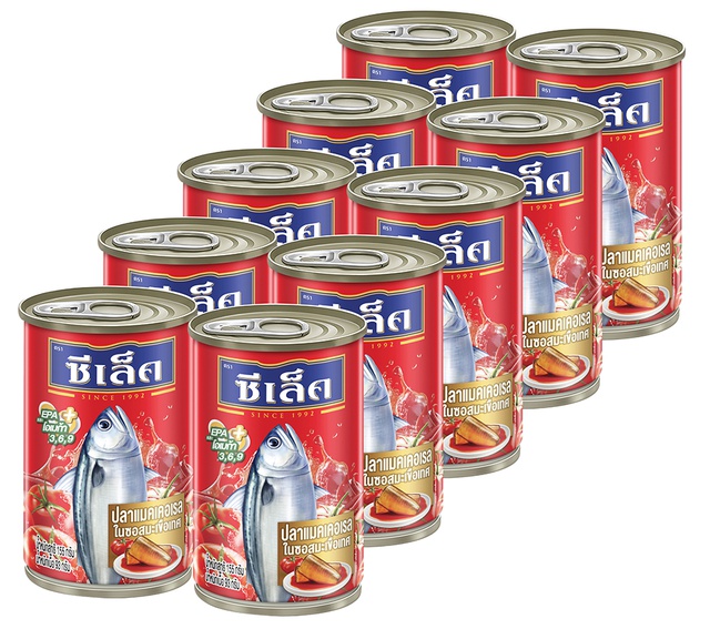 ปลากระป๋องในซอสมะเขือเทศ 155g แพ็ค 10