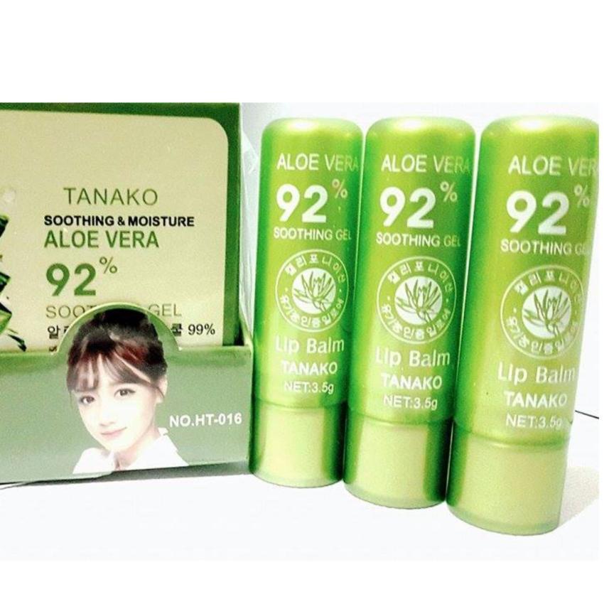 (3 แท่ง) Tanako ลิปว่านหางจระเข้เปลี่ยนสีได้ aloe vera 92%