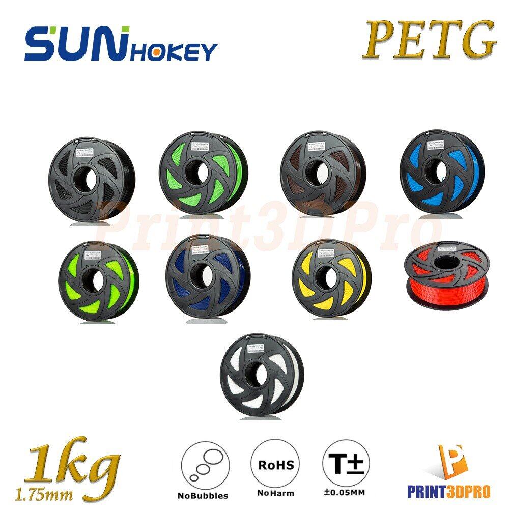 Sunhokey Filament PETG 1kg 1.75mm High Purity , High Precision , High Quality , High Toughness