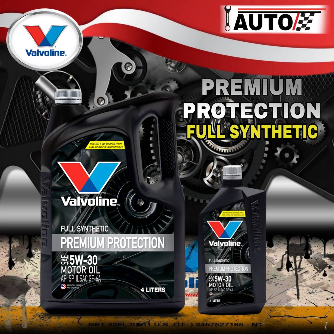 น้ำมันเครื่องยนต์เบนซิน Valvoline PREMIUM PROTECTION ( 5W-30 ...