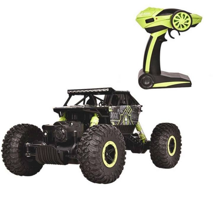 รถบังคับวิทยุวิบาก รถบังคับไฟฟ้า รถไต่หิน รถบักกี้ ขนาด 1:18 Rock Crawler 4WD 2.4ghz (สีเขียว)
