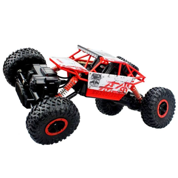 รถบังคับวิทยุ รถบังคับไฟฟ้า รถไต่หิน ออฟโรดสุดแรง ขนาด 1:18 Rock Crawler 4WD 2.4ghz (Red)