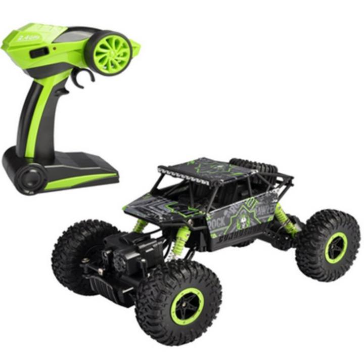 รถบังคับวิทยุ รถบังคับไฟฟ้า รถไต่หิน พร้อมแบตชาร์ทในตัว ขนาด 1:18 Rock Crawler 4WD 2.4ghz (Green)