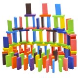 120 PCS Children Babies Kids Colorful Domino Building Blocks Pine Wooden Toys Early Intelligence Educational Blocks