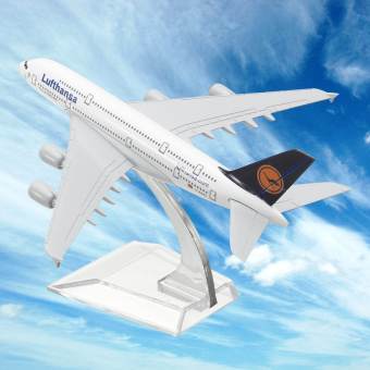 16 เซนติเมตรเครื่องบินโลหะโมเดลเครื่องบิน A380 Lufthans ขนาดเครื่องบินโต๊ะของเล่น DHL - INTL