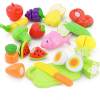 16 PCS ผลไม้ตัดอาหารผักเล่นเด็กการศึกษาเด็กของเล่น Multicolor