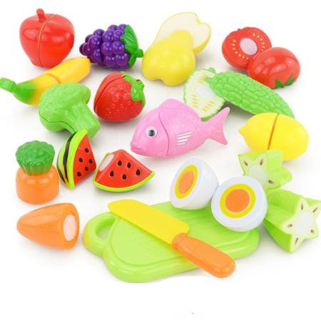16 PCS ผลไม้ตัดอาหารผักเล่นเด็กการศึกษาเด็กของเล่น Multicolor
