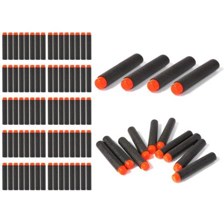 ลูกปืนของเล่น 200pcs 7.2cm EVA Refill Bullet Darts Black สำหรับ Nerf N-strike Elite Series Blasters Kid Game Toy Gun
