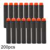 ลูกปืนของเล่น 200pcs 7.2cm EVA Refill Bullet Darts Black สำหรับ Nerf N-strike Elite Series Blasters Kid Game Toy Gun