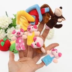 ตุ๊กตาหุ่นนิ้วมือ ตุ๊กตาหุ่นมือ ตุ๊กตานิ้วมือ สำหรับการเล่านิทานสำหรับเด็ก เรื่องลูกหมู 3 ตัว (8 ชิ้น/set) Three Little Pigs Finger Puppets