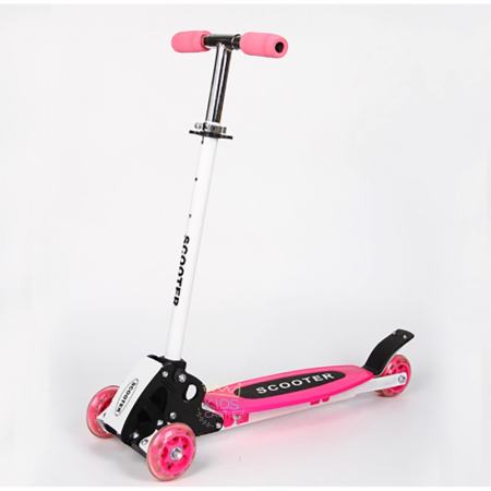 ซุปเปอร์สกู๊ตเตอร์ไซด์ใหญ่ปรับระดับ 3 ระดับ พับเก็บได้สีเขียว Scooter