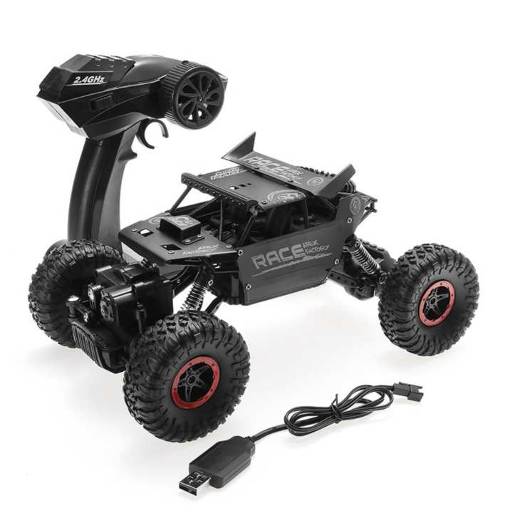 รถอ๊อฟโรดไต่หิน บอดี้เหล็ก rock crawler 4X4 2.4G จอมพลัง 3 สี YL06 1:18 4WD