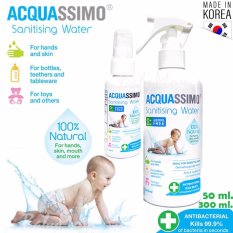 Acquassimo Sanitising water สเปรย์น้ำฆ่าเชื้อทำความสะอาดสำหรับทารก 2 ขวด 50 ml 300ml
