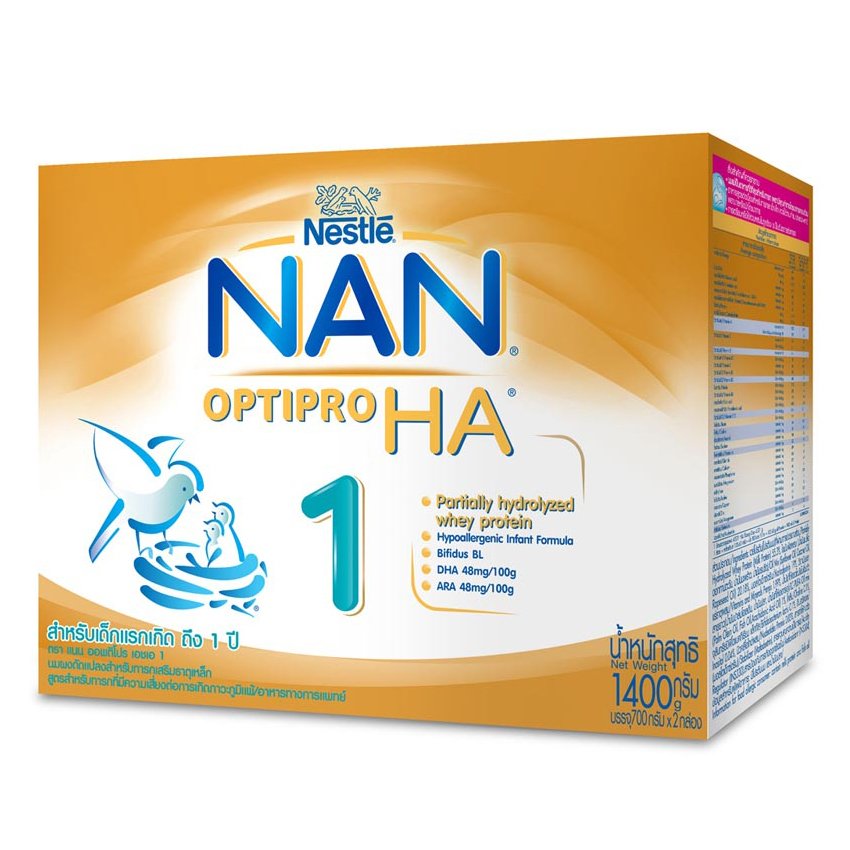 แนะนำ NAN HA แนน นมผงสำหรับเด็ก ช่วงวัยที่ 1 เอชเอ1 บีแอลดีเอชเอ 1400ก.